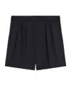 Max Mara Wool Shorts In Blue