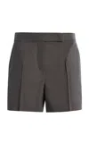 Max Mara Wool Shorts In Gray