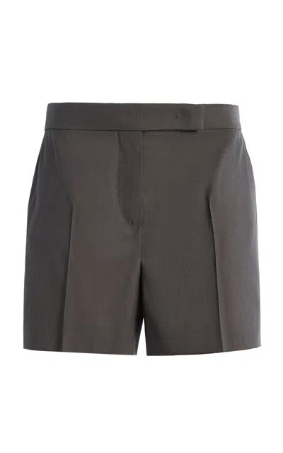 Max Mara Wool Shorts In Gray