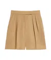 Max Mara Camel Brown Zic Shorts In Nude