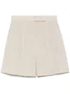 Max Mara Women Wool Shorts In Neutral