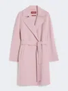 Max Mara Wool, Silk And Cashmere Robe Coat In Pink
