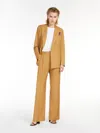 Max Mara Wool, Silk And Mohair Wide-leg Trousers In Tobacco