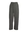 Max Mara Wool-silk-blend Tailored Trousers In Black