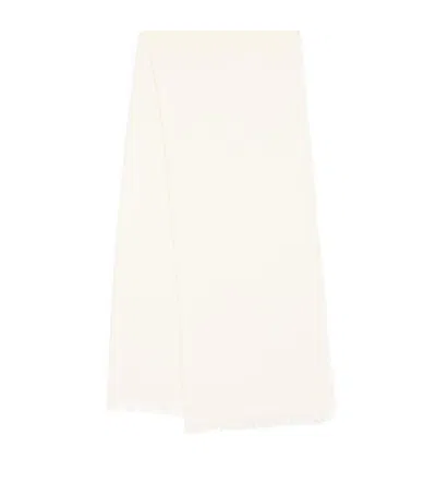 Max Mara Messina Umes Jacquard Monogram Scarf In Gesso