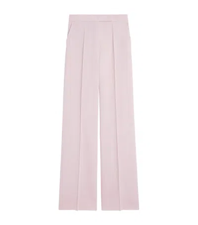MAX MARA WOOL-SILK TAILORED TROUSERS