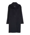 Max Mara Wool Single-breasted Coat In Blue