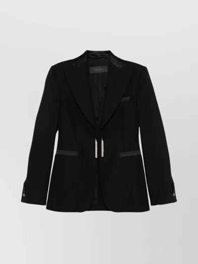 MAX MARA WOOL CRYSTAL-EMBELLISHED SINGLE-BREASTED BLAZER