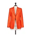 Max Mara Wool Single-breasted Suit Coat In Red