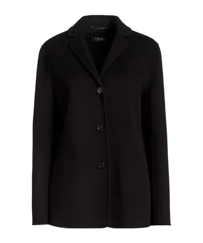 Max Mara Wool Singlebreasted Blazer In Black