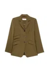 Max Mara Wool Single-breasted Jacket In Brown