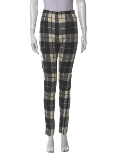 Pre-owned Max Mara Wool Skinny Leg Pants In Black