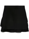 Max Mara Caro Wool Mini Skirt In Black