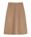 Max Mara Wool Skirt In Brown