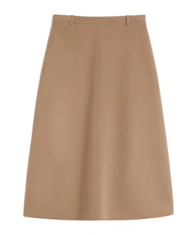 Max Mara Wool Skirt In Brown