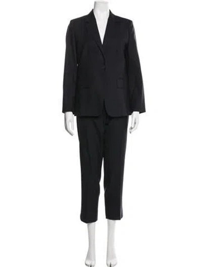 Pre-owned Max Mara Wool Skirt Suit In Black