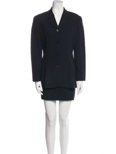 Pre-owned Max Mara Wool Skirt Suit In Gray