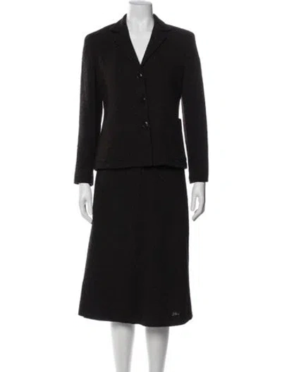Pre-owned Max Mara Wool Skirt Suit In Gray