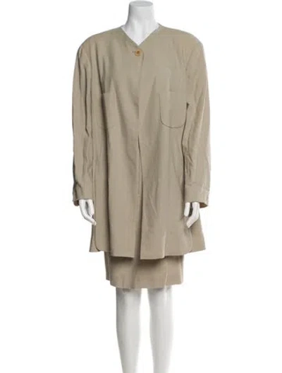 Pre-owned Max Mara Wool Skirt Suit In Neutral