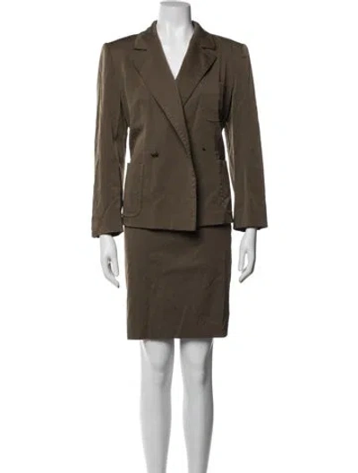 Pre-owned Max Mara Wool Skirt Suit In Neutrals