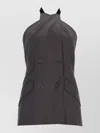 Max Mara Sleeveless Wool Top In Gray