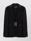 Max Mara Wool Smoking Jacket Tassel Detail In Black