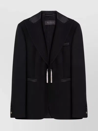MAX MARA WOOL SMOKING JACKET TASSEL DETAIL