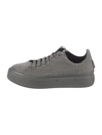Pre-owned Max Mara Wool Sneakers In Gray