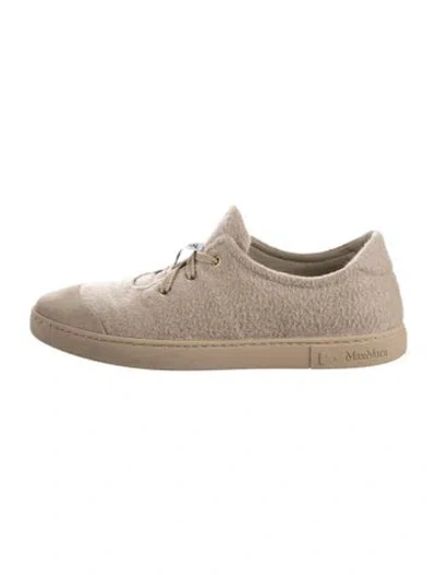 Pre-owned Max Mara Wool Sneakers In Neutral