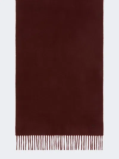 Max Mara Wool Stole In Burgundy