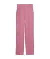 Shop Max Mara Studio Pleat Detailed Straight Leg Pants In Pink