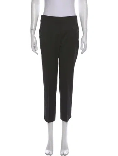 Pre-owned Max Mara Wool Straight Leg Pants In Black