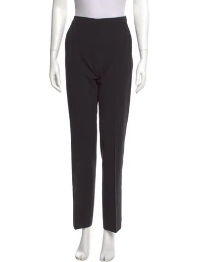 Pre-owned Max Mara Wool Straight Leg Pants In Brown