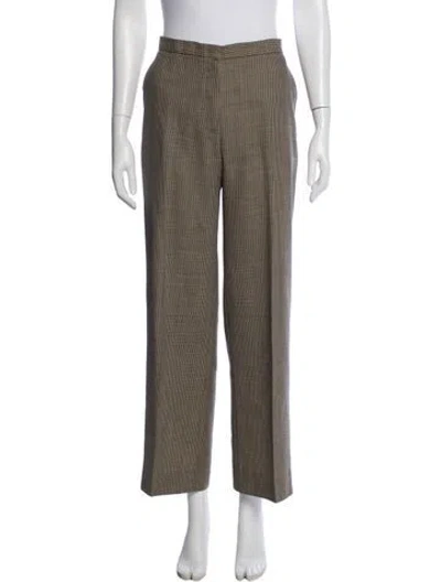 Pre-owned Max Mara Wool Straight Leg Pants In Multicolor