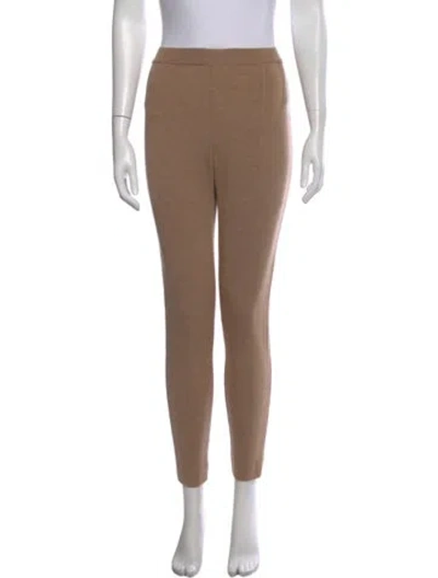 Pre-owned Max Mara Wool Straight Leg Pants In Neutral