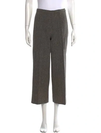 Pre-owned Max Mara Wool Straight Leg Pants In Neutral