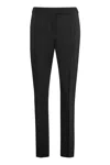 Max Mara Women's Wool Straight-leg Trousers In Black