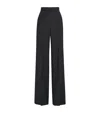 Max Mara Wool Straight-leg Trousers In Black