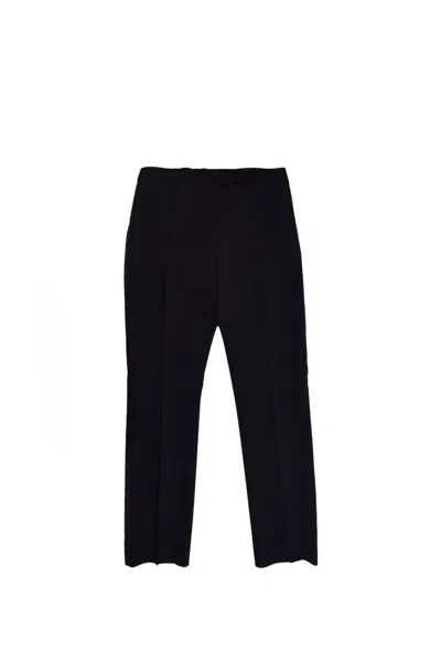 Max Mara Wool Straight-leg Trousers In Black