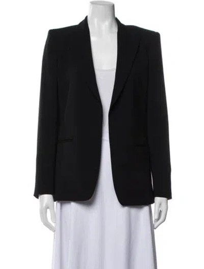 Pre-owned Max Mara Wool Striped Blazer In Black