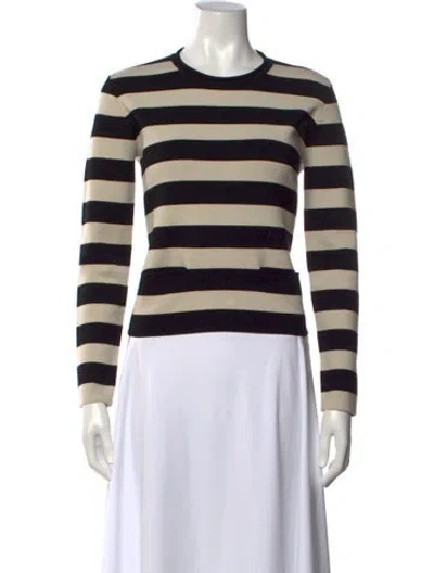 Pre-owned Max Mara Wool Striped Sweater In Black