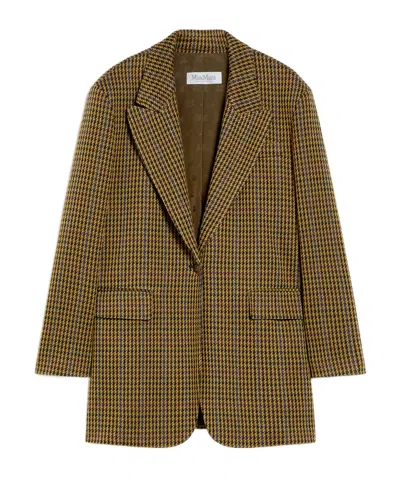 Max Mara Wool Suit Coat In Brown