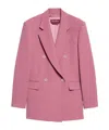 Max Mara Wool Suit Coat In Pink