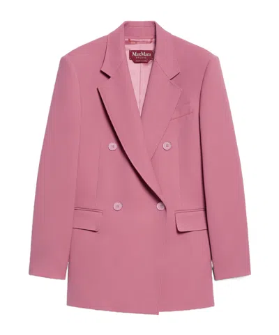 Max Mara Wool Suit Coat In Pink