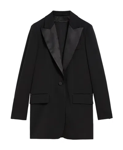 Max Mara Wool Suit Jacket In Black