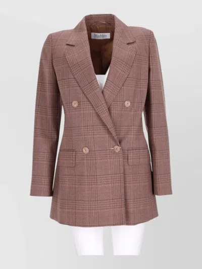 Max Mara Wool Suit Jacket In Pink