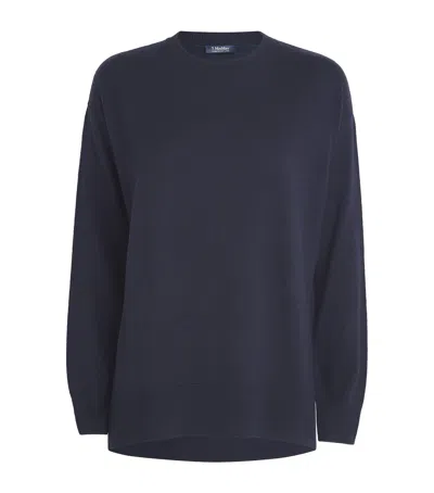 Max Mara Wool Sweater In Blue