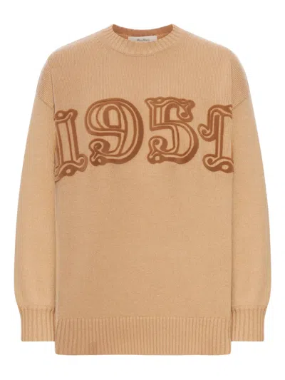 Max Mara Wool Sweater In Brown
