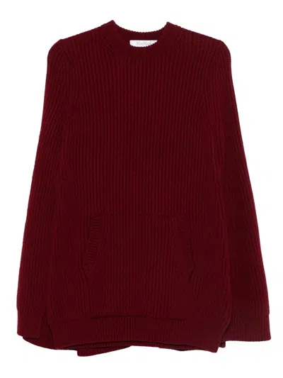 Max Mara Wool Sweater In Burgundy