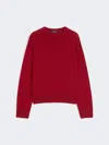 Max Mara Wool Sweater With Branded Patch Detail In Red